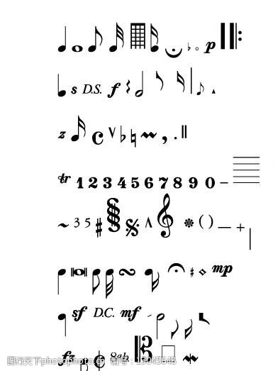 乐谱符号图片
