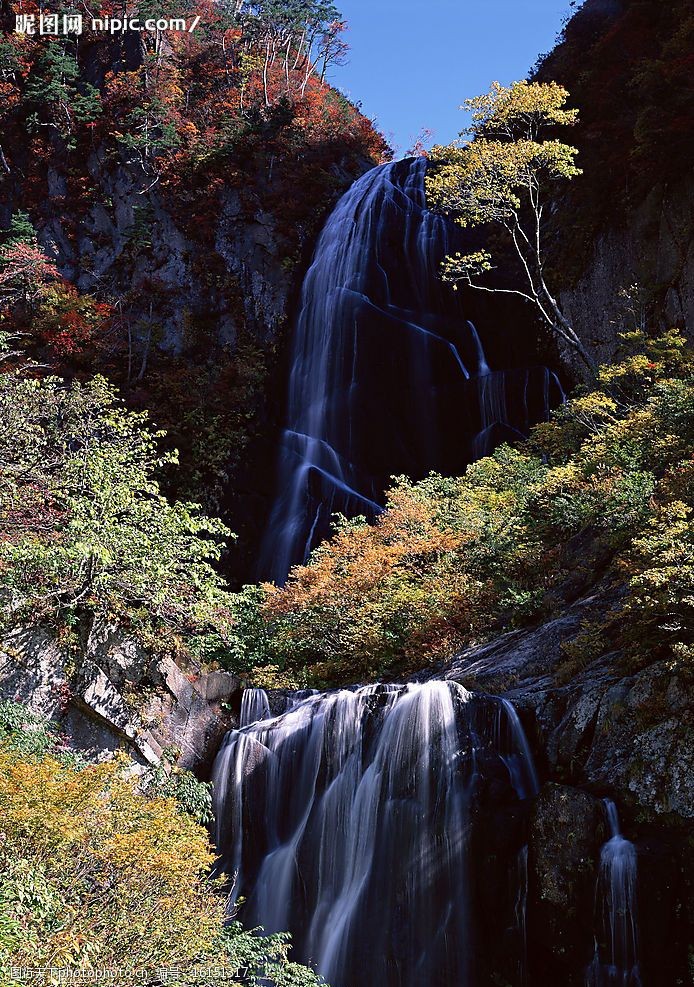 瀑布溪流树林河水老牛爱吃嫩草上传 自然景观 山水风景 瀑布溪流树林