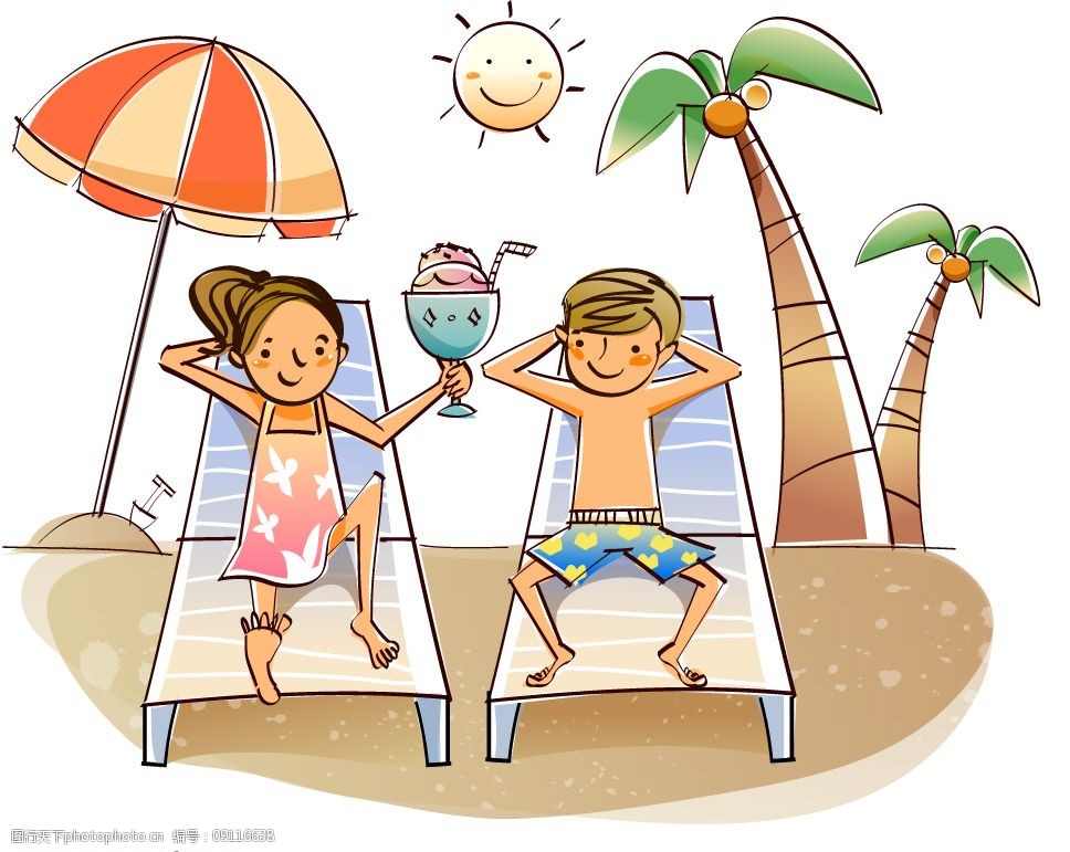 关键词:夏日休闲场景 休闲 文化艺术 其他 矢量漫画场景 矢量图库
