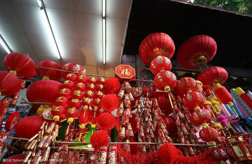 新年素材春节红灯笼图片