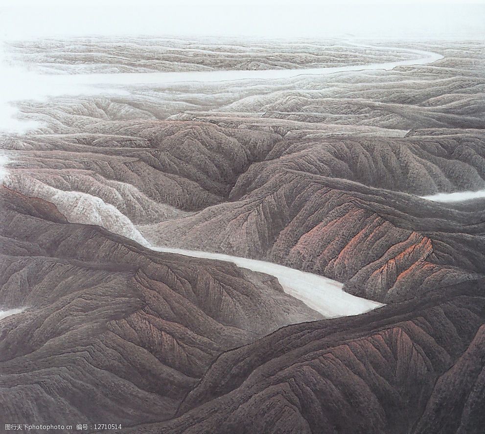 关键词:黄河从这里流过图 文化艺术 绘画书法 山水名画 设计图库 301
