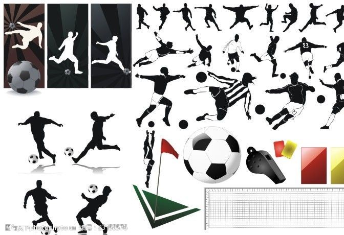 关键词:足球运动人物剪影 运动人物 运动 矢量人物 其他人物 矢量图库