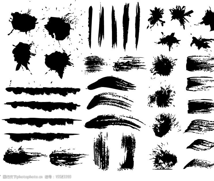 矢量墨迹墨痕图片图片-图行天下图库