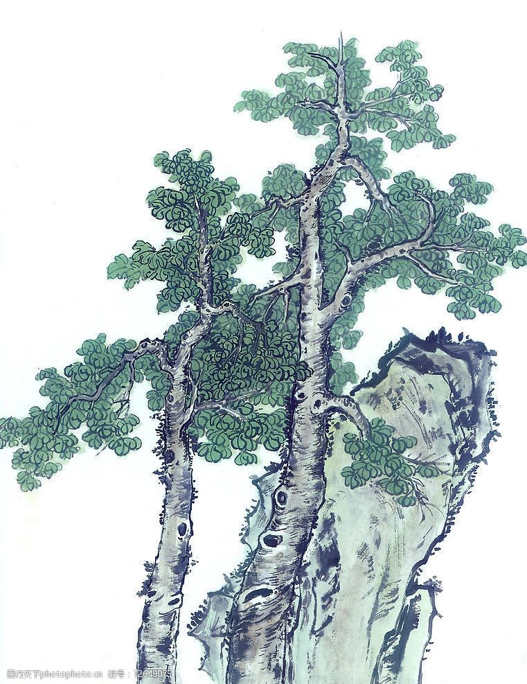 关键词:水墨植物山石 水墨 国画 植物 石 盆景 文化艺术 绘画书法