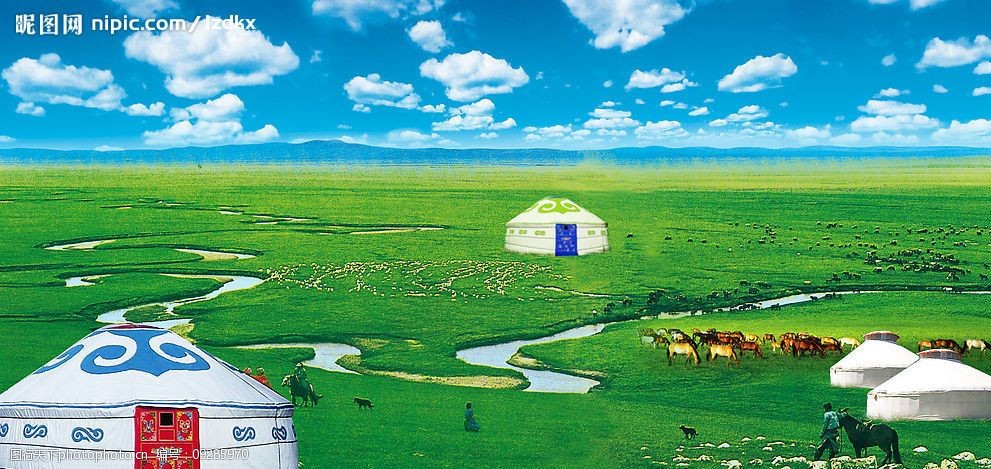 关键词:蒙古大草原 蒙古包 草原 风景 自然景观 自然风光 设计图库 72