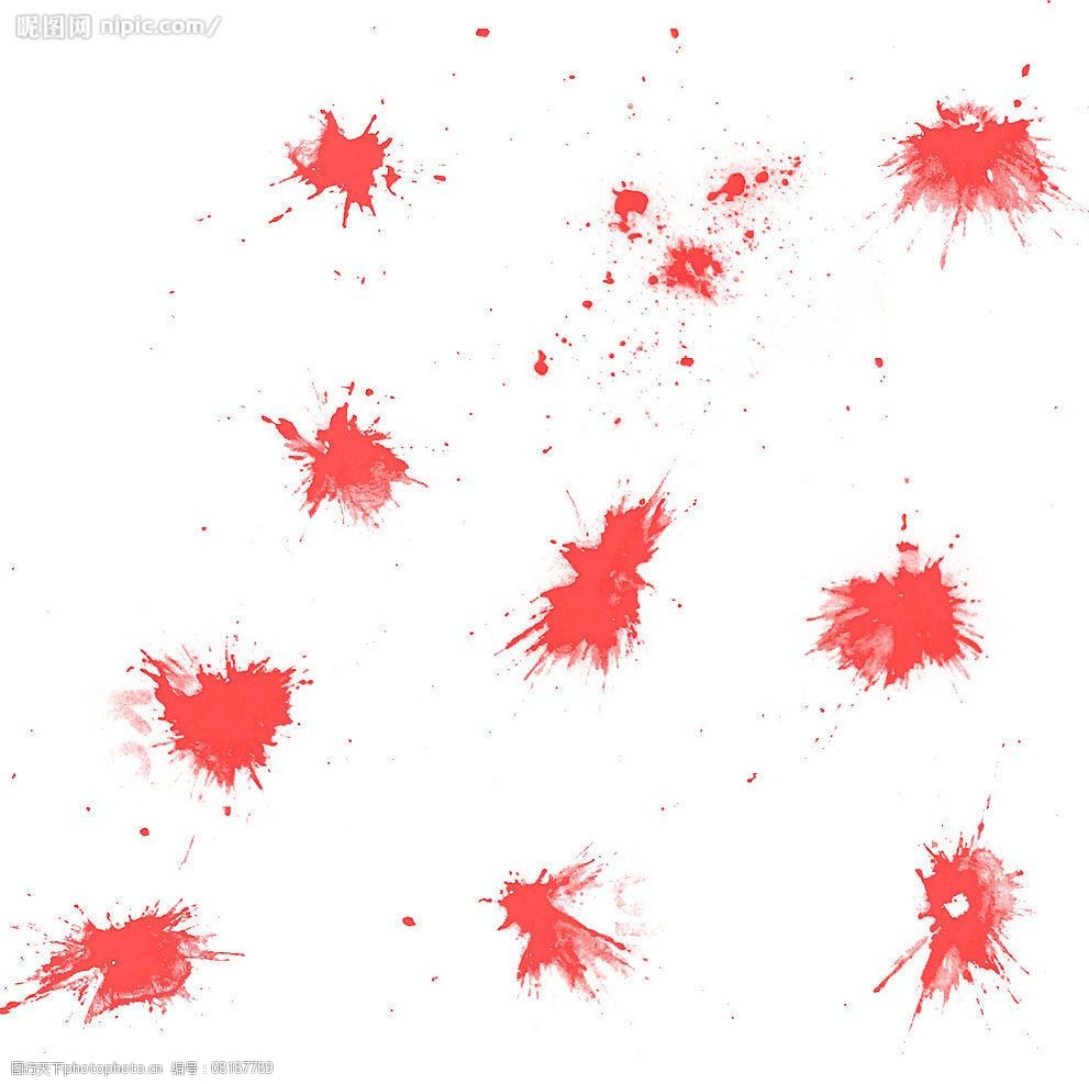 关键词:喷血血迹笔刷 ps笔刷 特效笔刷 源文件库   abr