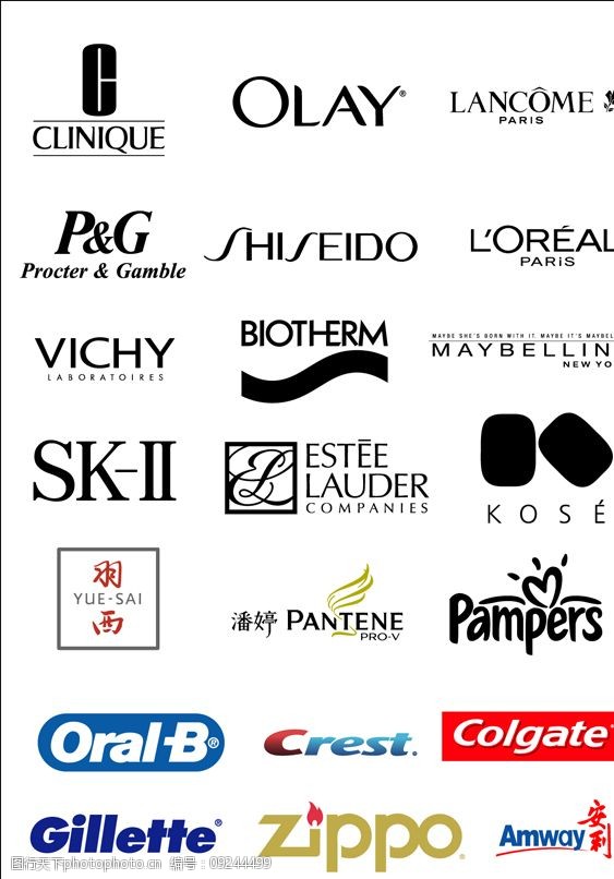 世界知名化妆品等logo图片