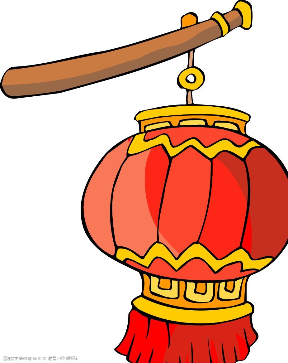 卡通风格中国传统民俗物品灯笼图片