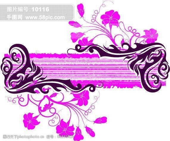 矢量欧美花纹元素背景花纹修饰花纹