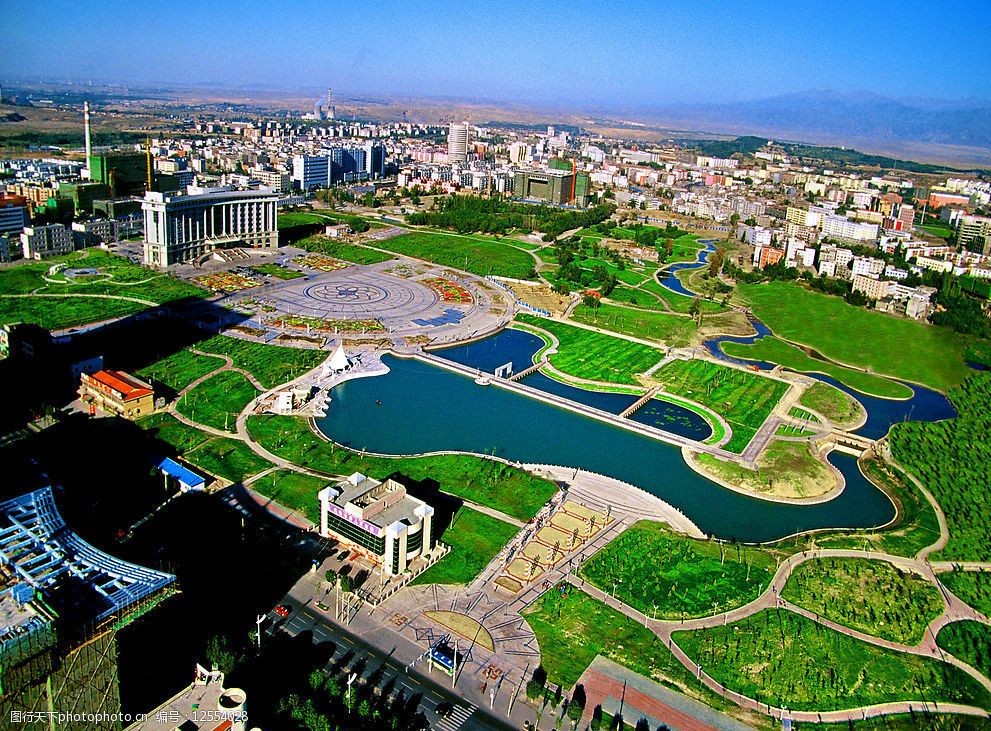乌鲁木齐市政府鸟瞰图图片