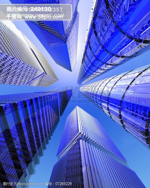 商业空间楼房建筑效果图高楼大厦高科技区水滴科幻