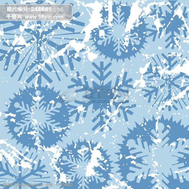 雪花元素雪花雪球圣诞背景花纹
