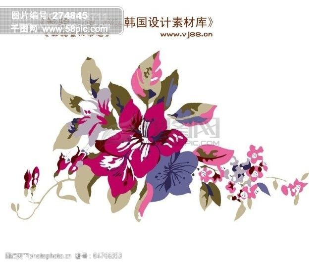 花纹花朵装饰修饰hanmaker韩国设计素材库