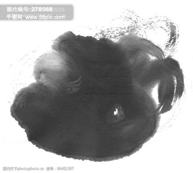 笔触 笔刷 墨染 全球首席大百科 水墨 点 式样 图片素材 文化艺术