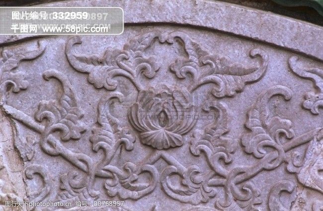中国雕刻艺术花纹石雕木雕价值收藏典藏文化历史广告素材大辞典