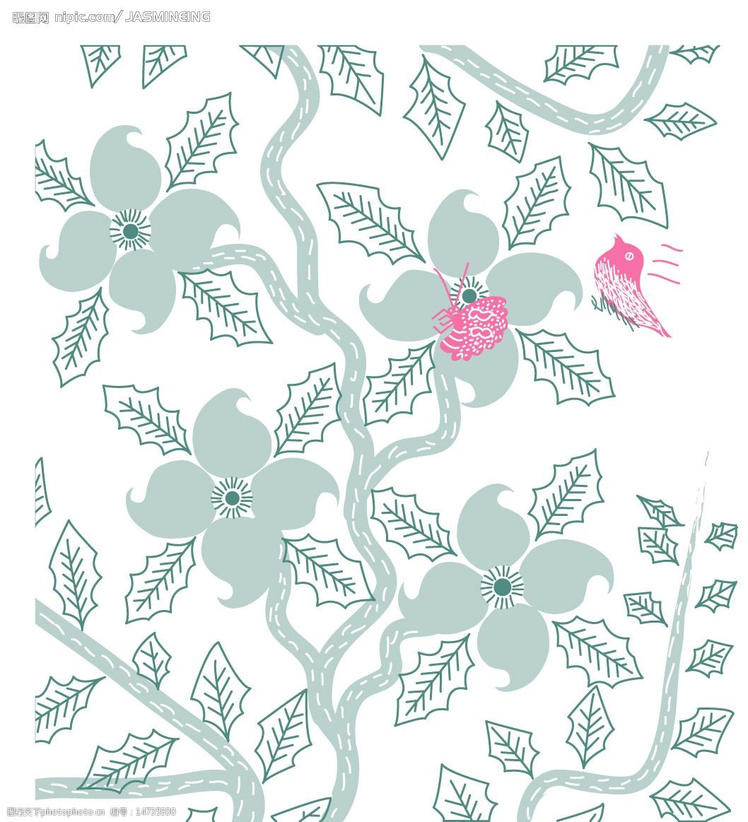 韩国矢量精美花纹图片