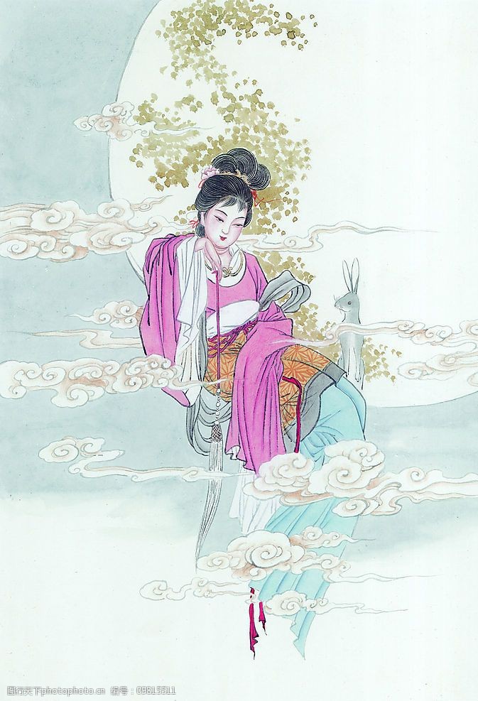 分辨率300的高清晰仕女图图片