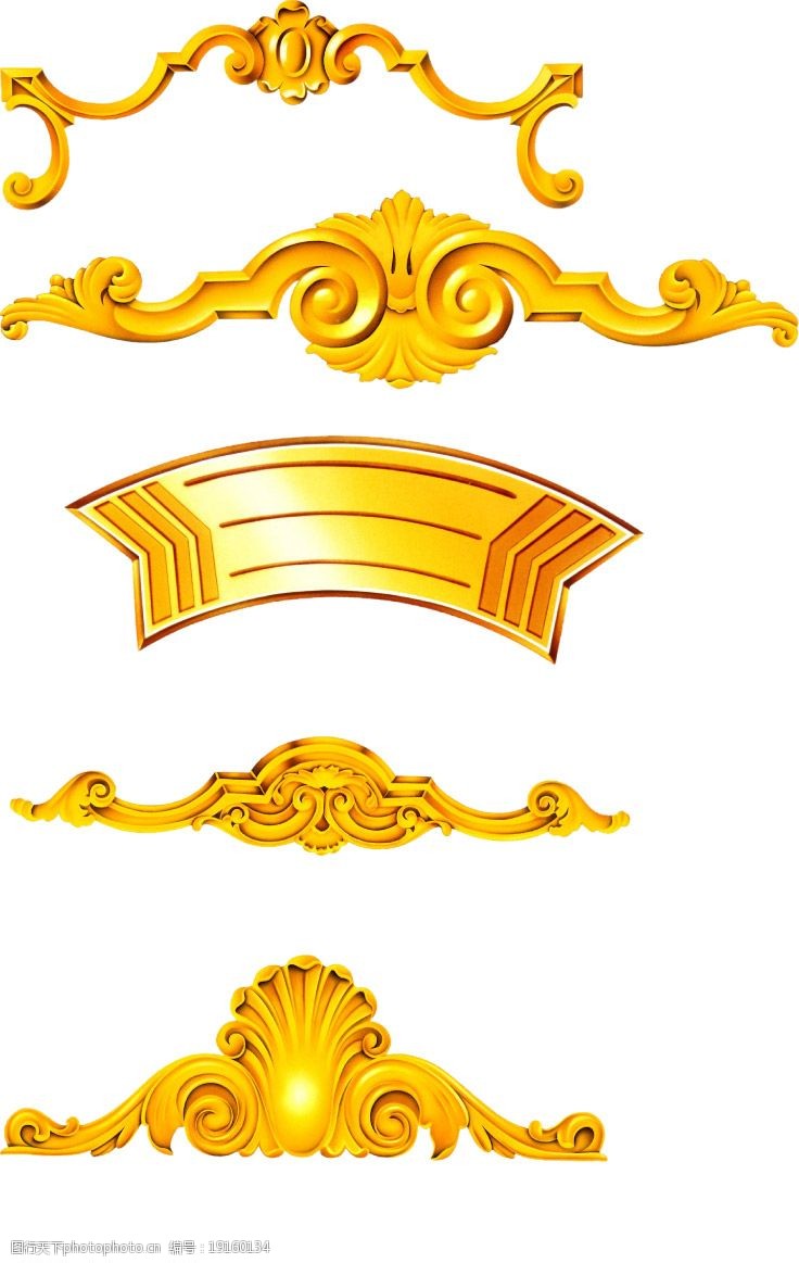 金色装饰花边图片