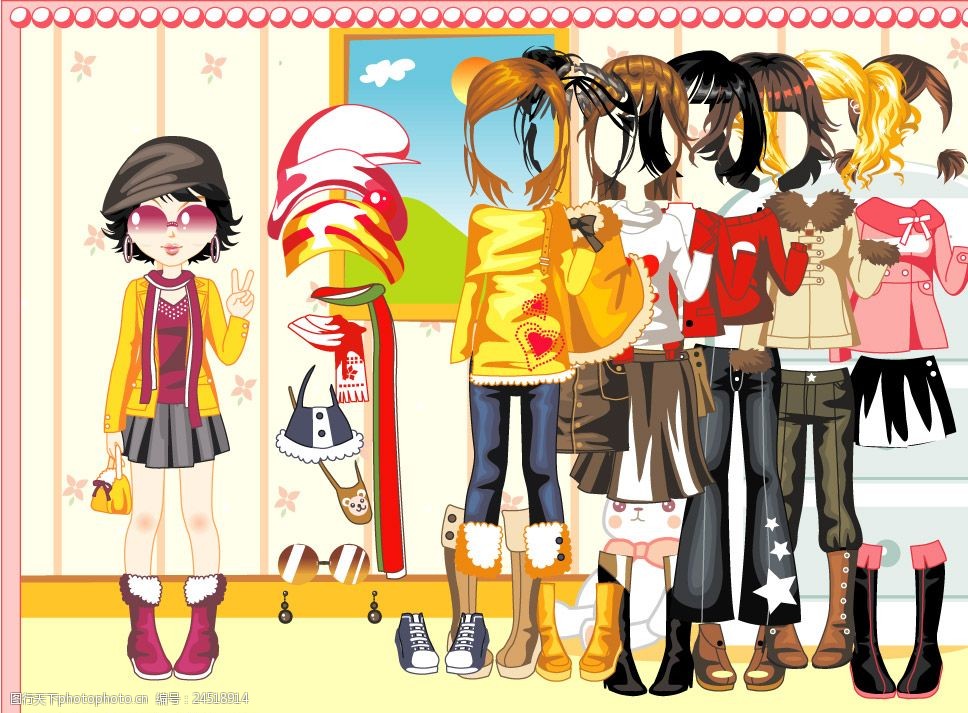 纸娃娃变装-8套服饰