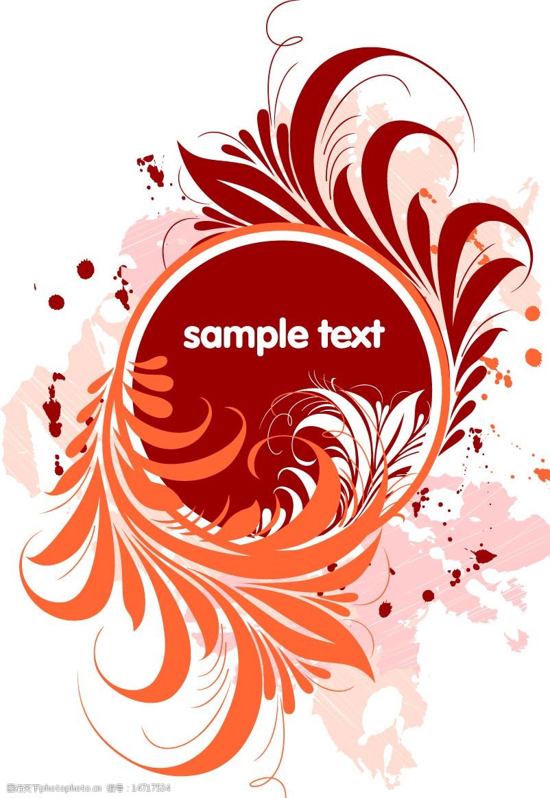 简洁矢量韩国图案花纹图片