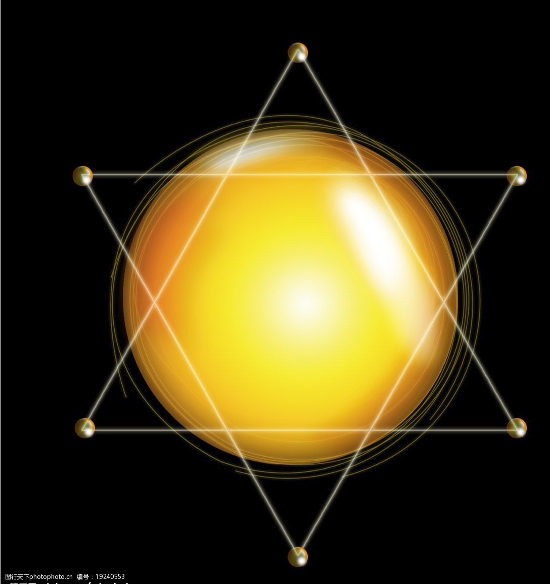 发光五角星源文件图片