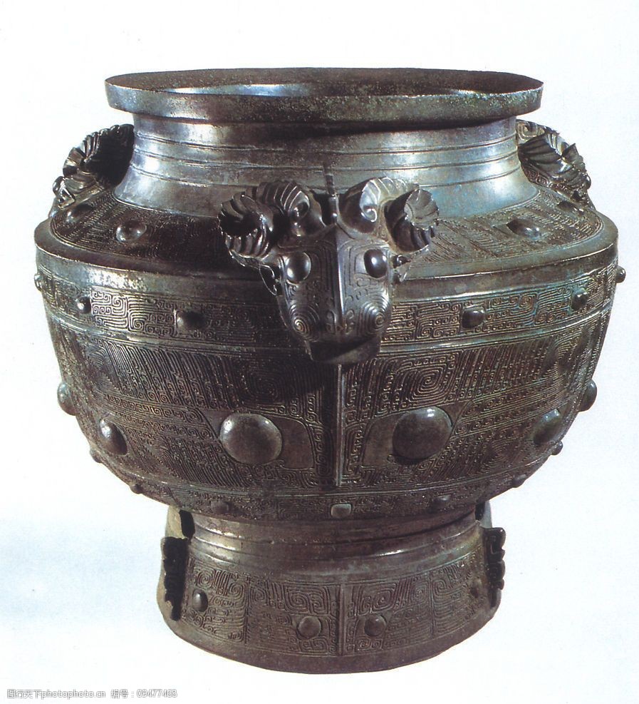 三羊饕餮纹瓿图片