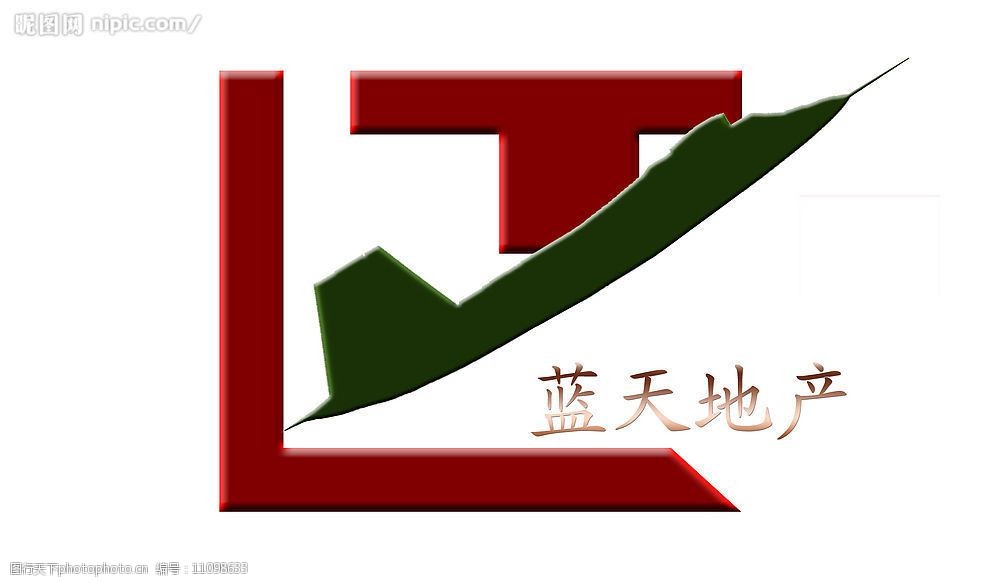 蓝天地产logo设计图片
