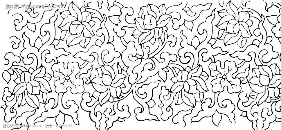 古典花纹底图图片