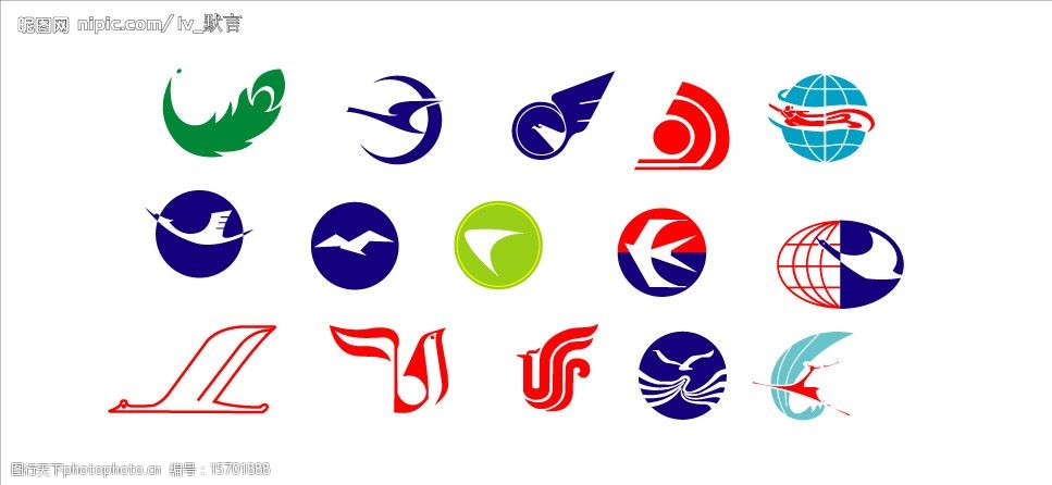 各大航空公司标志logo图片