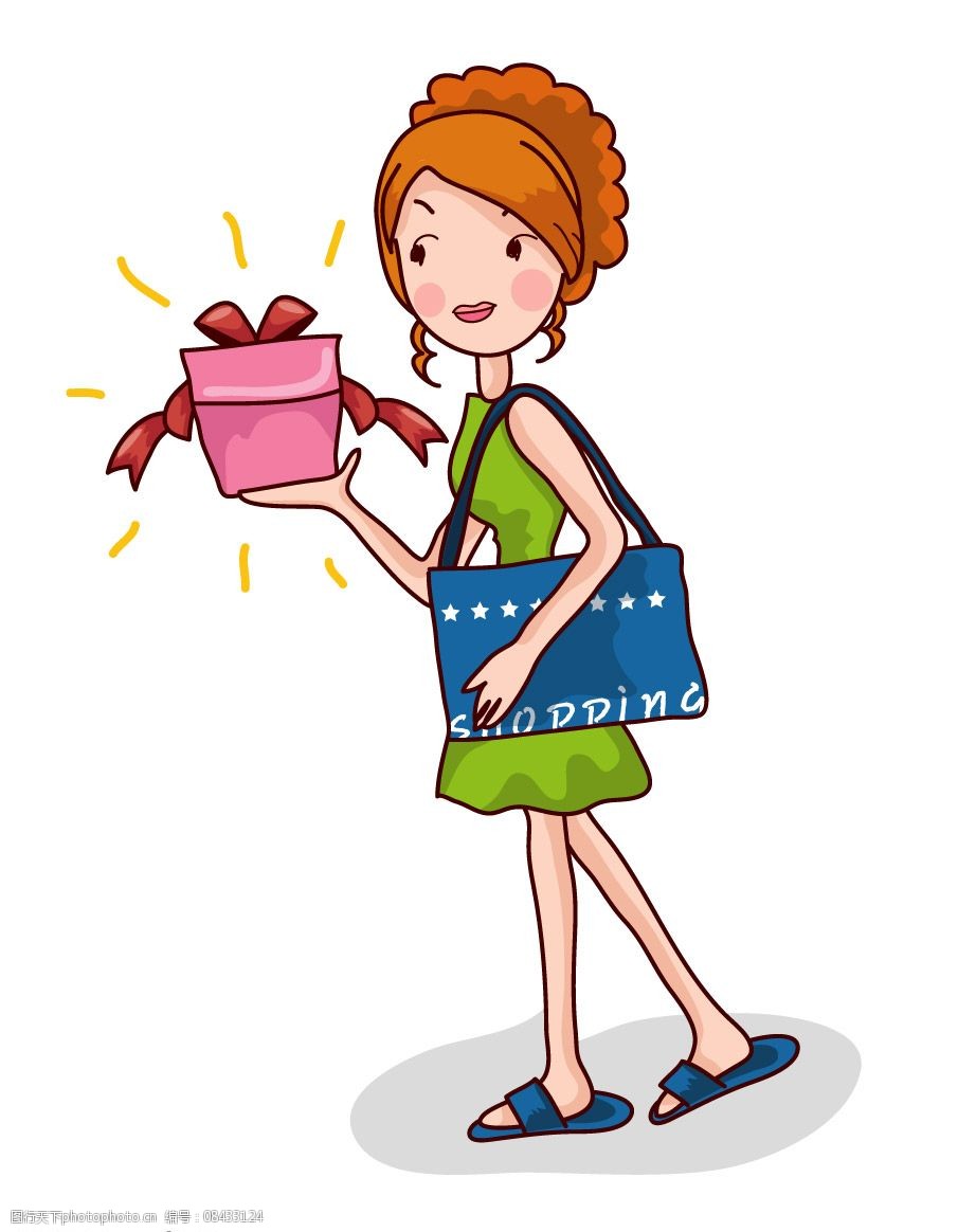 购物美女图片
