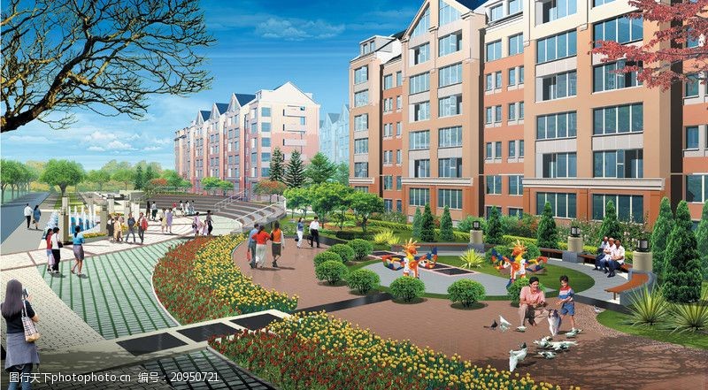 关键词:住宅小区景观 国内建筑设计案例