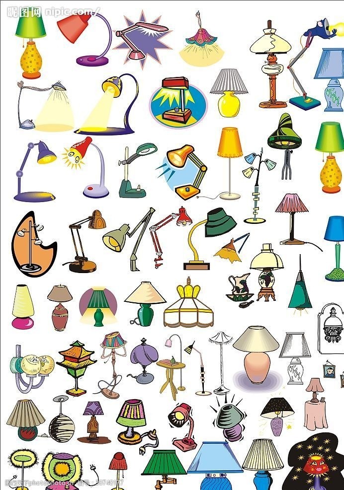 各式各样的灯