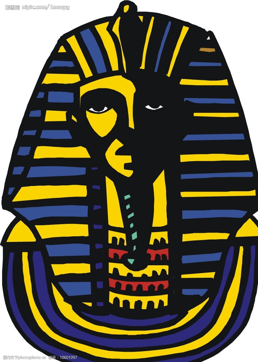 关键词:非洲艺术矢量图 埃及 国王 脸谱 文化艺术 传统文化 非洲艺术