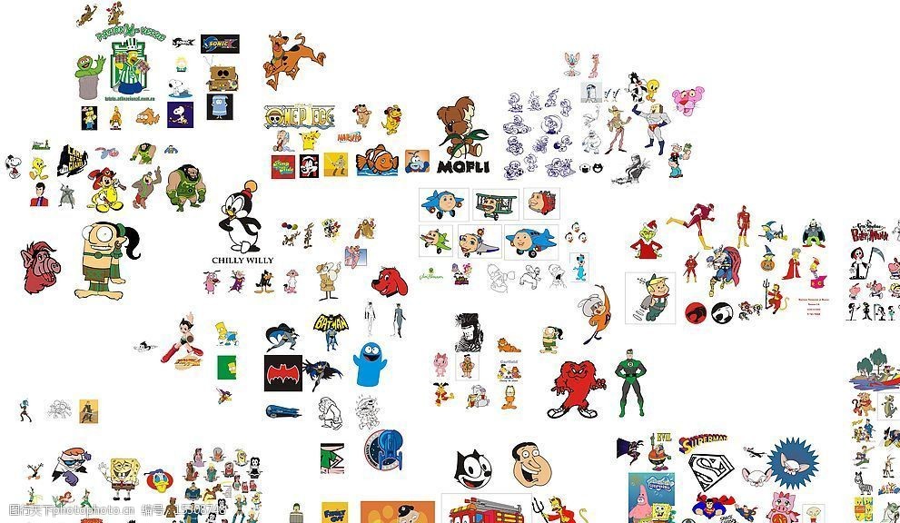 50个著名卡通形象名字图片